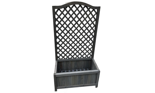 Grey Wooden Planter Lattice For Vines Garden Climbing Flower Plant Pot Trellis