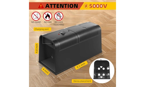 Electronic Mouse Trap Mice Rat Killer Pest Control Electric Shock Rodent Zapper