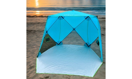Blue Pop Up Family Beach Tent Sun Shade Camping Shelter 3-4 Person UPF50+ UV