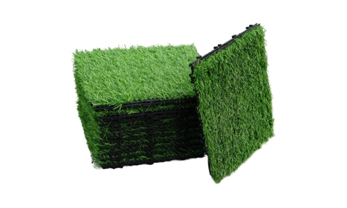 11 x Artificial Grass Interlocking Floor Decking Tiles Outdoor Patio Garden Turf