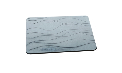 Diatomite Stone Bath Mat Grey Absorbent Drying Non Slip Bathstone Bathroom Rug