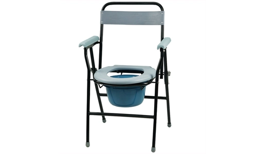 Folding Steel Commode Toilet Chair Foldable Seat And Pan Portable disability aid