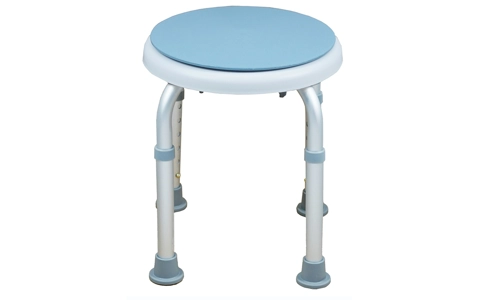 Rotating Round Bathroom Shower Stool Swivel Chair Adjustable Non Slip Bath Seat