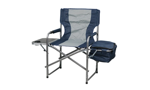 Folding Directors Camping Chair Portable Seat with Side Table Storage Cooler Bag
