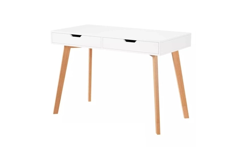 Wooden Computer Desk Dressing Table Home Office Study Bedroom With Drawers White