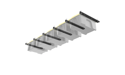 Overhead 6 Pcs Storage Utility Bin Rack Brackets Garage Ceiling Rail Organiser