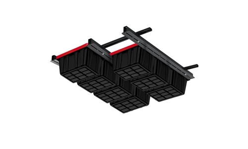 Overhead Adjustable Storage Bin Rack Tote Brackets Garage Ceiling Rail Organiser