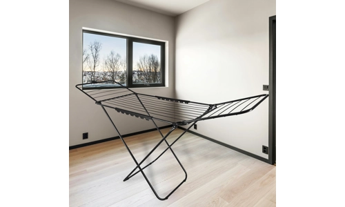 Winged Clothes Airer Drying Rack Folding Towel Rail Laundry Washing Horse 22 Bar