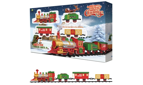 Deluxe Train Set Around Christmas Tree Track Toy Lights Musical Party Xmas Gift