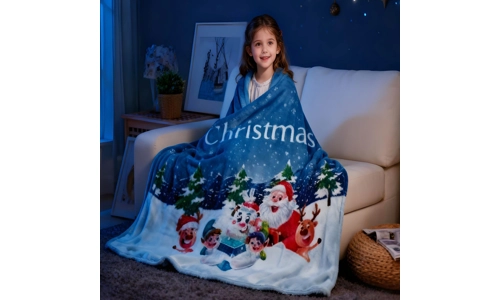 Christmas Fleece Santa 1 Design Blanket Large Xmas Flannel Throw 130 x 150cm