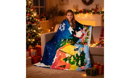 Christmas Fleece Santa 2 Design Blanket Large Xmas Flannel Throw 150 x 200cm