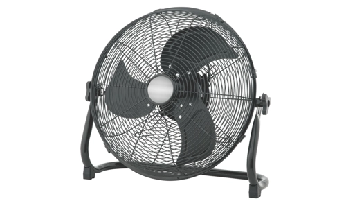 18" Metal Floor Fan Industrial Black 100W 3 Speed High Velocity Cooling Air