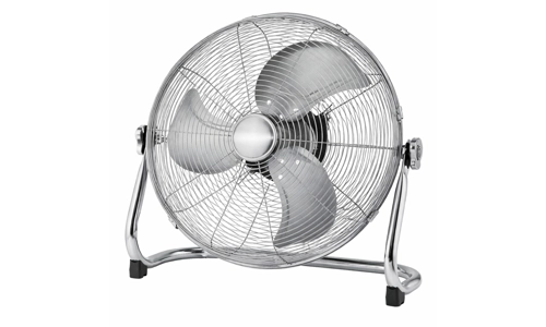 18" Metal Floor Fan Industrial Chrome 100W 3 Speed High Velocity Cooling Air