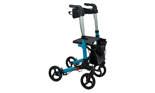 4 Wheel Rollator Walker with Seat Foldable Lightweight Adjustable Mobility Aid