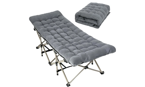 Folding Camping Cot Bed Heavy Duty Portable Camp Bed Mattress Guest Travel 190cm