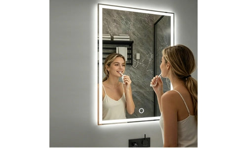 LED Bathroom Mirror 60x90cm Anti Fog Touch Sensor Dimmable Wall Mounted Smart