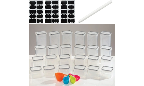 24 Pcs Clear Plastic Food Storage Containers Set With Clip Seal Lock Boxes Lids