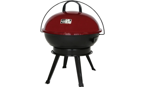 Red Kettle BBQ Barbecue Portable Round Grill Outdoor Charcoal Garden Camping Lid