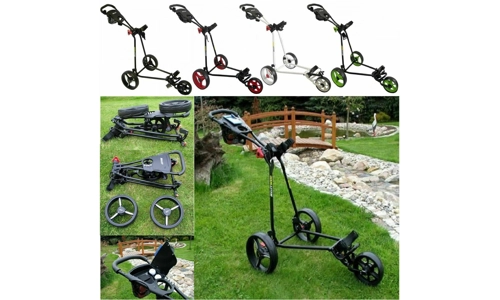 Bullet Cruiser 5000 Deluxe Compact 3 Wheel Foldable Golf Trolley Push Pull Cart Bullet Cruiser 5000 Deluxe Compact 3 Wheel Foldable Golf Trolley Push Pull Cart