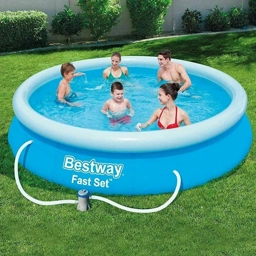 Bestway Inflatable 12ft Fast Set Family Paddling Swimming ..