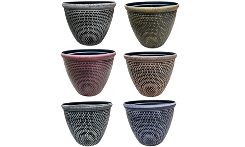 Cromarty Plant Pot Large 36cm Plastic Round Flower Planter Garden Patio Decor