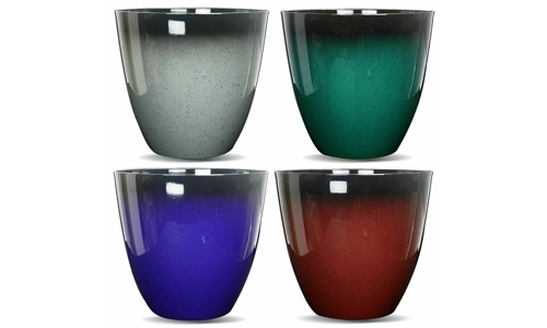 Gr8 Garden Large Round Glazed Effect Egg Cup Planter Patio Flower Plant Pot Tub