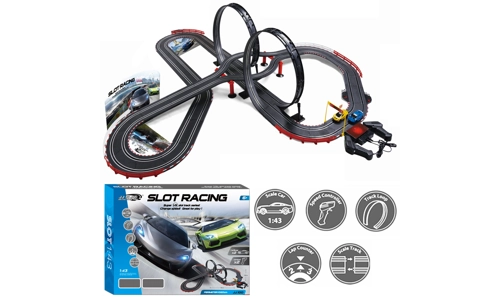 Large Electric Remote Control Slot Car Racing Track Set Kids Toy Race Game JJ100