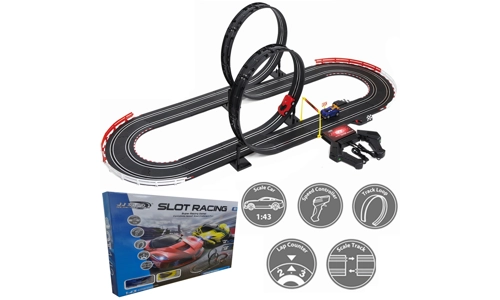 Large Electric Remote Control Slot Car Racing Track Set Kids Toy Race Game JJ98