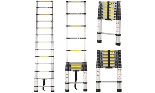 3.8M Aluminium Telescopic Folding Ladder Extendable 13 Step Non Slip Safety
