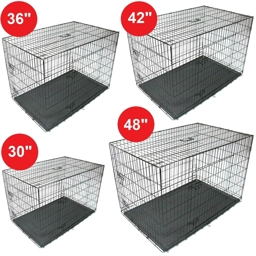 Pet Cages Metal Dog Cat Puppy Training Folding Crate Anima..