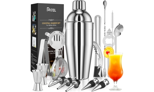 Ratel 17 Pcs Professional Cocktail Shaker Making Set Mixing Kit Bar Pub Party