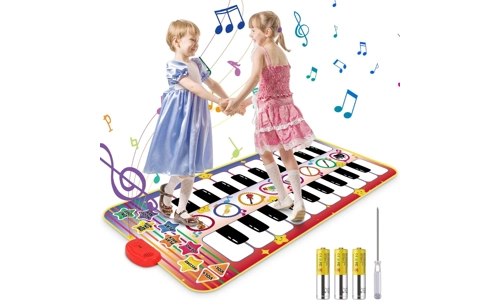 Two Way Baby Musical Instrument Piano Keyboard Play Mat Dance Floor Carpet Toy