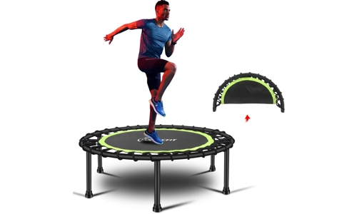 Trampoline Bungee Style Jumper 38" Rebounder Bouncer Exercise Silent Black Green