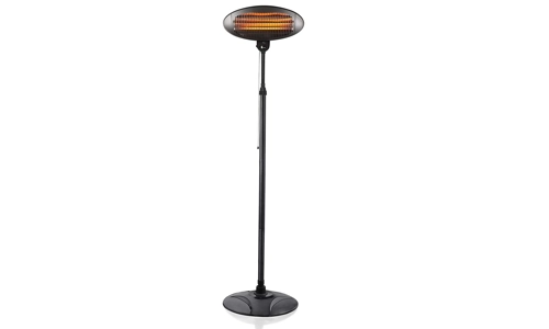 Electric Patio Heater 2KW Quartz Halogen Infrared Freestanding Outdoor Garden