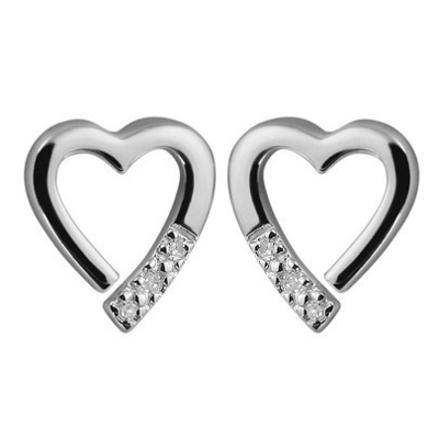 Hot Diamonds Just Add Love Silver Earrings DE110 Hot Diamonds Just Add Love Silver Earrings DE110