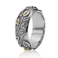 Pandora Silver and 14Ct Gold Leaf..