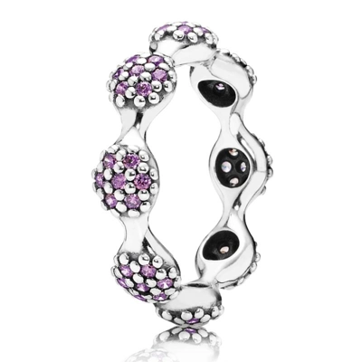 Pandora Silver Purple Cubic Zirconia Clusters Band 190889CFP Pandora Silver Purple Cubic Zirconia Clusters Band 190889CFP