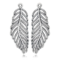 Pandora Silver Feather Micro Cubi..
