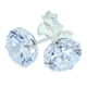 Topaz Silver 8mm Round CZ Stud Earrings EZ-197 Topaz Silver 8mm Round CZ Stud Earrings EZ-197
