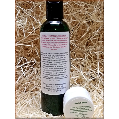 4 oz. Heal All Liquid Wash with Sample Size Heal-All Salve