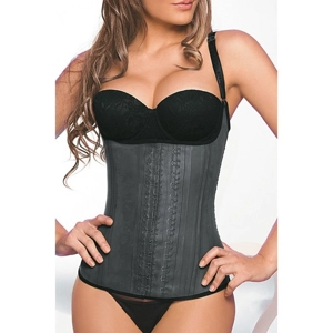 Ann chery semi-vest gilet latex gaine avec bretelles