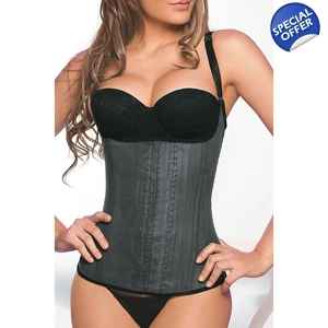 Ann chery semi-vest gilet latex gaine avec bretelles