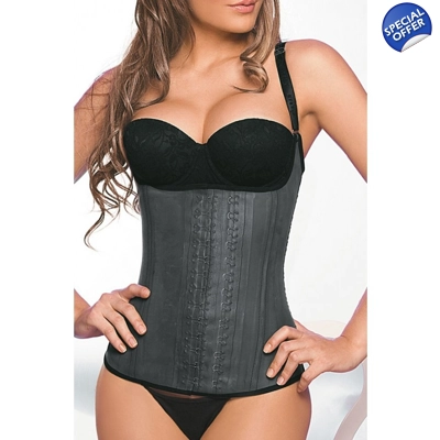 Ann chery semi-vest gilet latex gaine avec bretelles title=