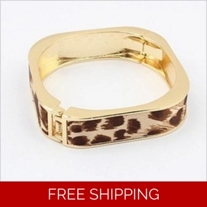 Cheetah Square Bangle