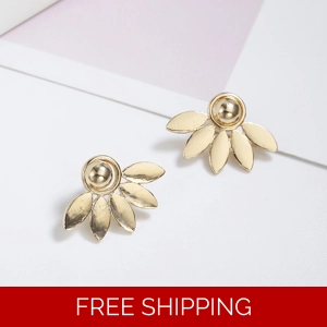 Delicate Feather Studs