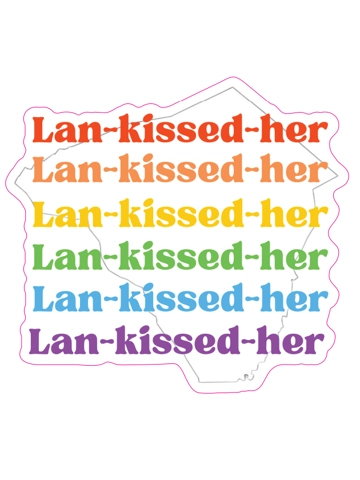Lan-Kissed-Her Sticker