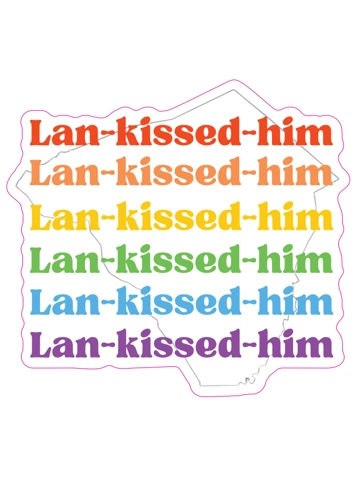 Lan-Kissed-Him Sticker