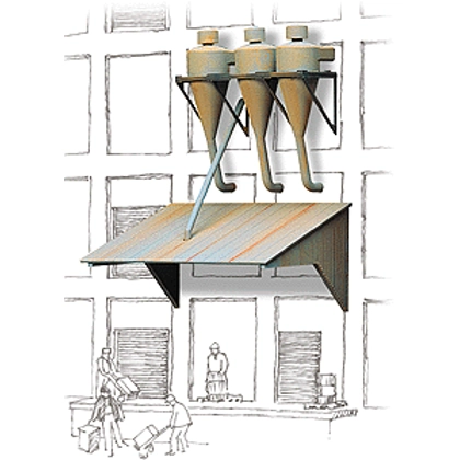 Walthers Cornerstone HO. Wall Mount Industrial Dust Collectors kit