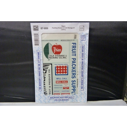 Microscale HO.Packing House and Cold Storage Signs
