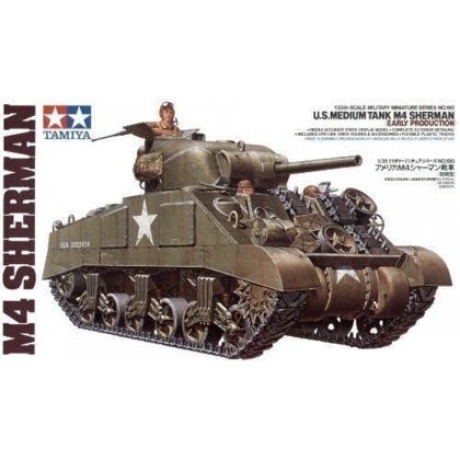 Tamiya 1:35 Scale. U.S. Medium Tank M4 Sherman Early Production